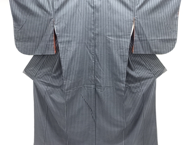 JAPANESE KIMONO / TSUMUGI / WOVEN STRIPE